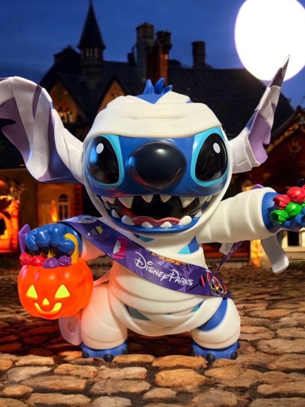 Disney Stitch Halloween Mummy Popcorn Bucket 2025 Park Exclusive WDW LIGHT UP